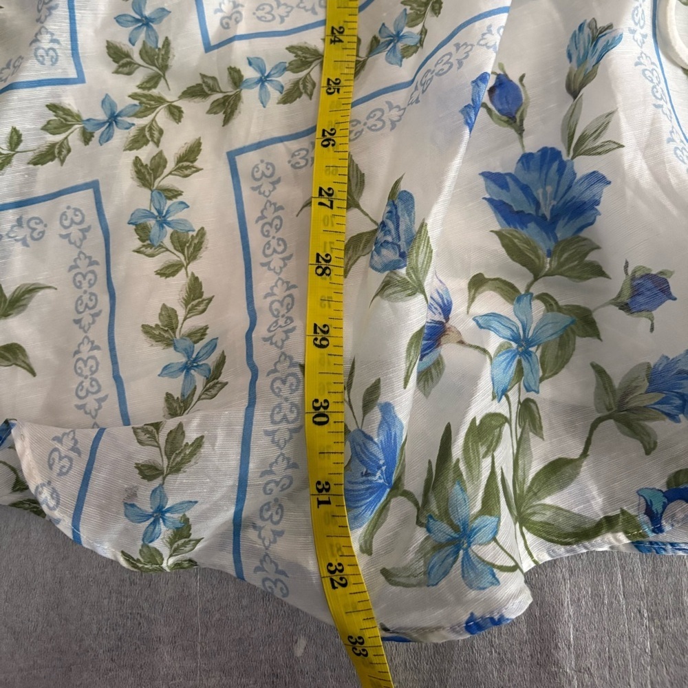 [US10]Forever New Blue Green Tamia Floral Long Sleeve Mini Dress - Picture 10 of 10